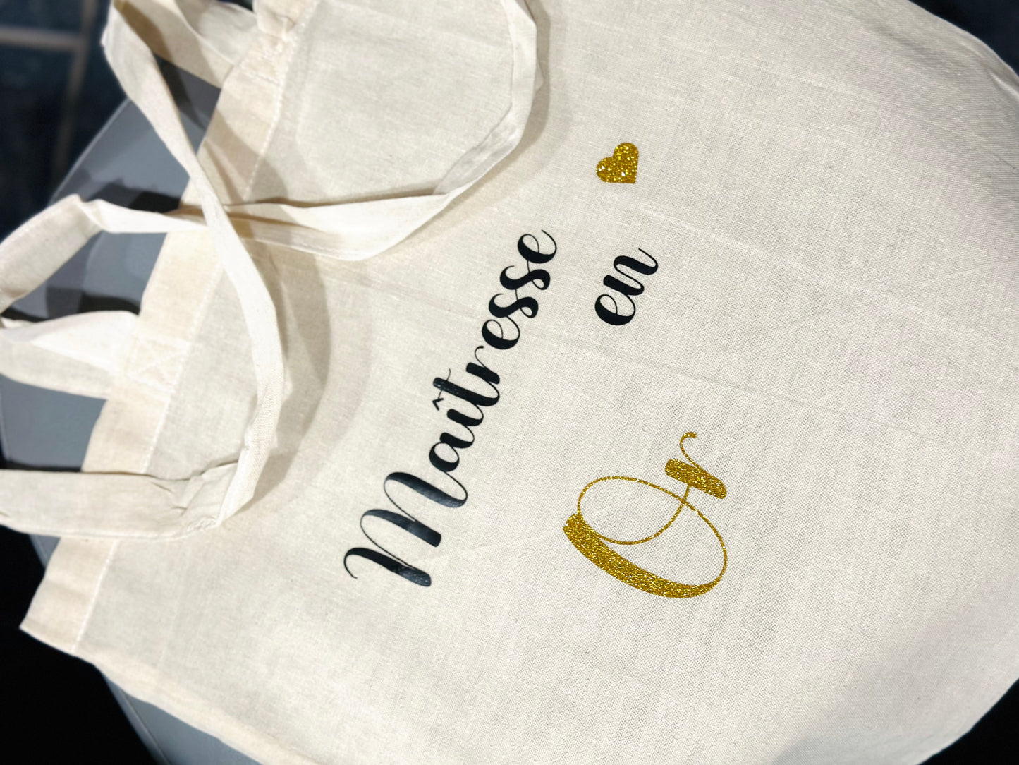 Tote bag « maîtresse en or »