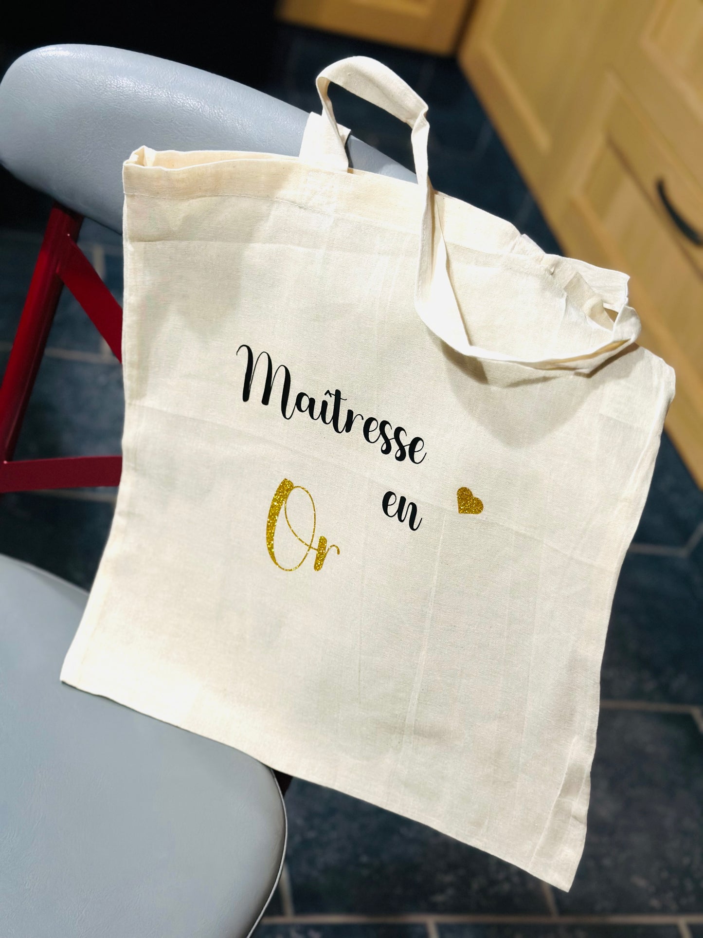 Tote bag « maîtresse en or »