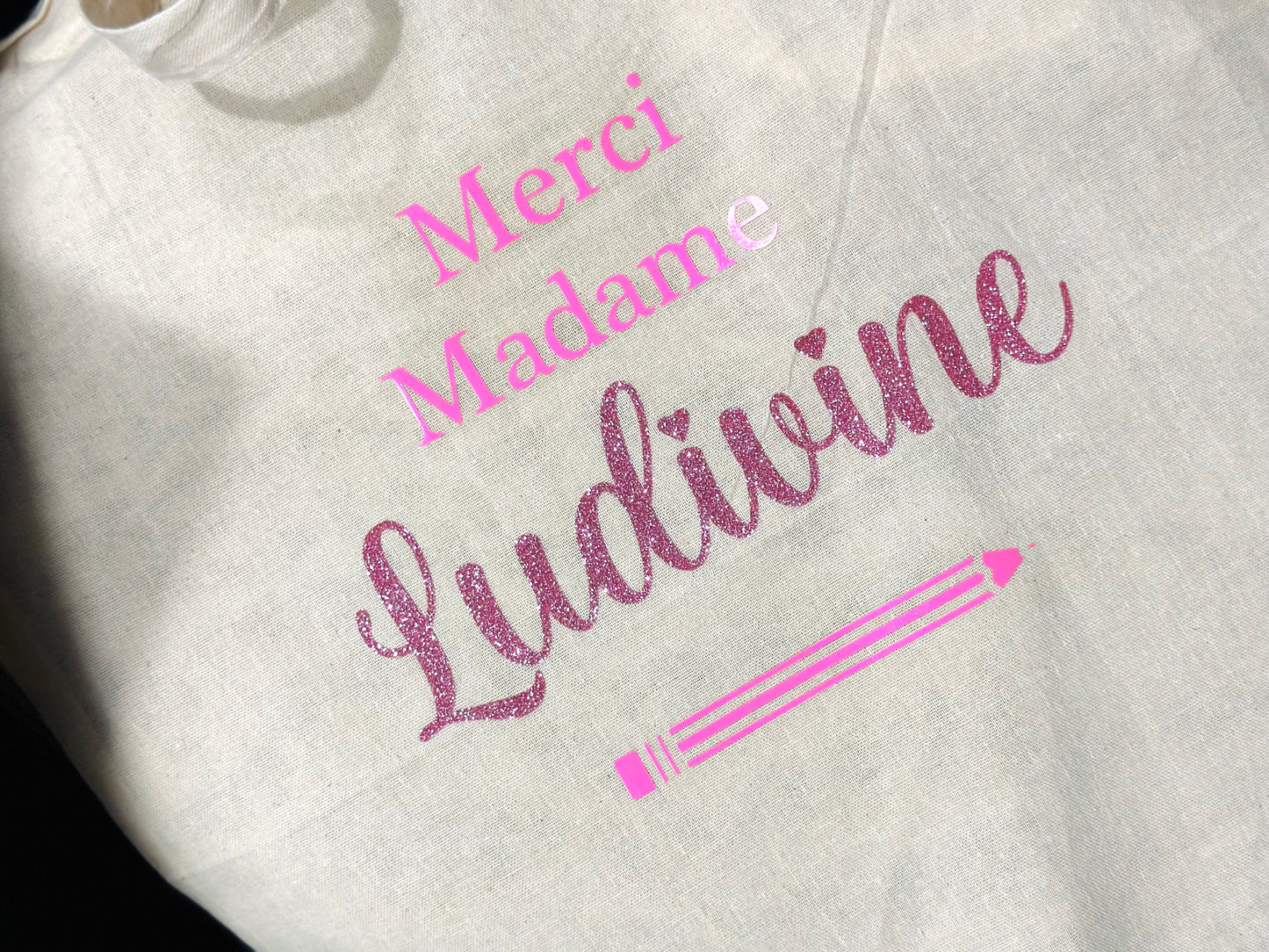 Tote bag « Merci Madame » personnalisé