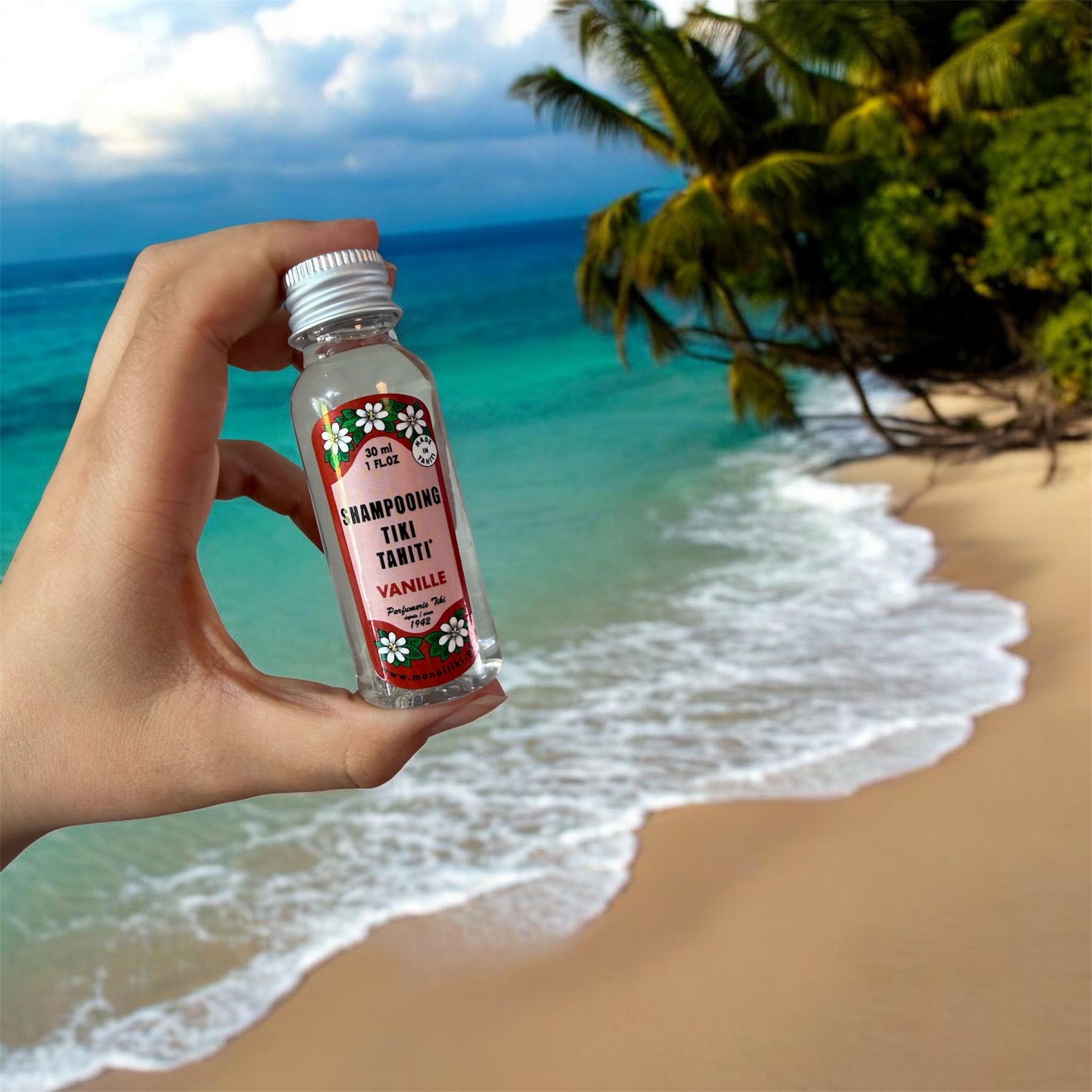 Shampooing Tiki Tahiti Monoï - Vanille 30 ml | Format voyage