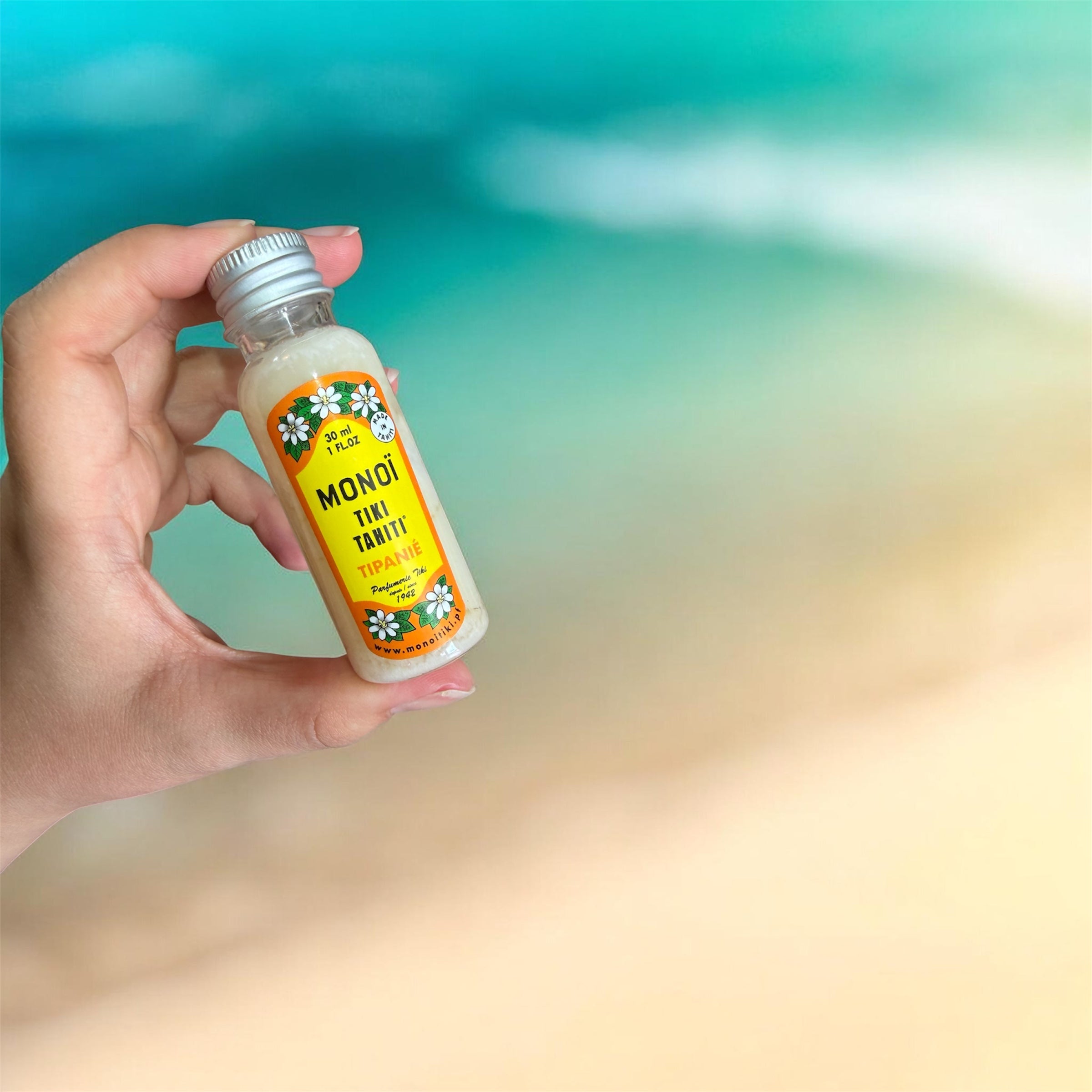 Monoï Tiki Tahiti frangipanier 30 ml | Format voyage