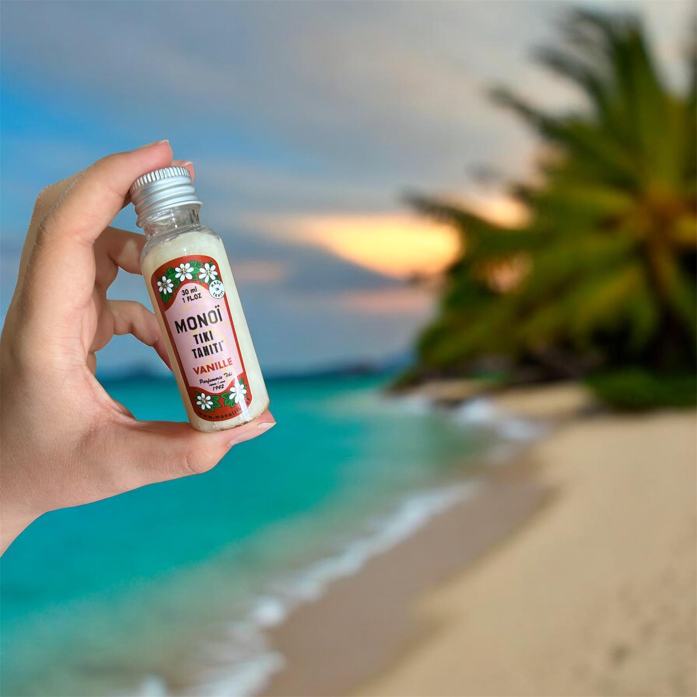 Monoï Tiki Tahiti vanille 30 ml | Format voyage