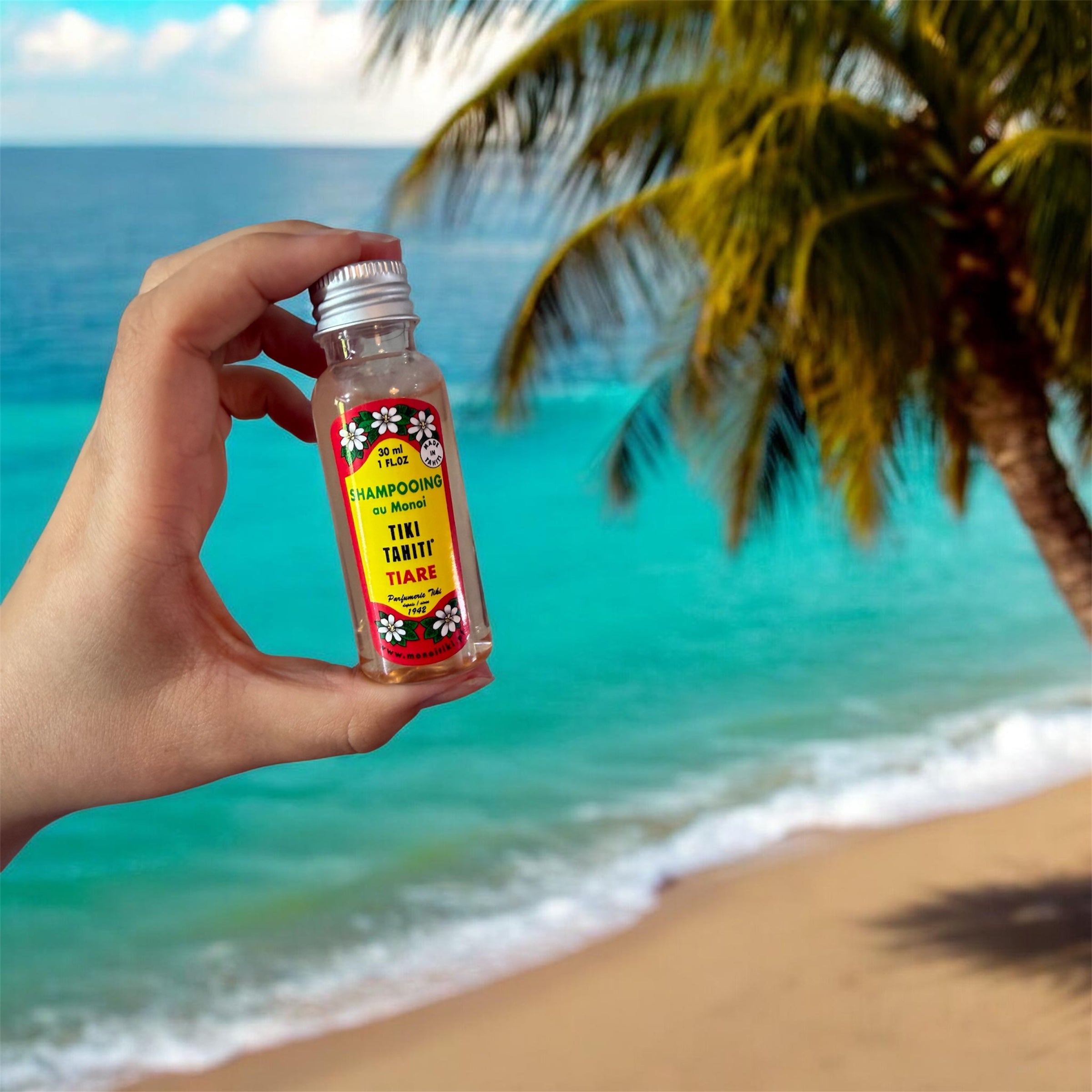 Shampooing Tiki Tahiti Monoï - Tiaré 30 ml | Format voyage