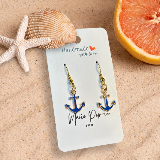 Boucles d’oreilles ancre