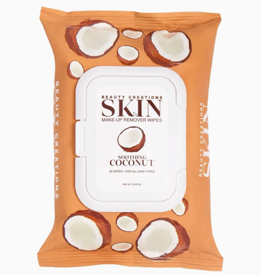 Lingettes démaquillantes et apaisantes à la noix de coco