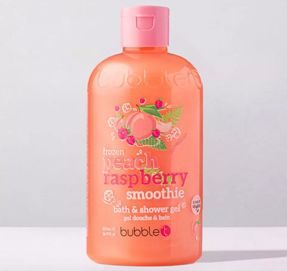 Gel douche à la pêche et à la framboise - Bubble T