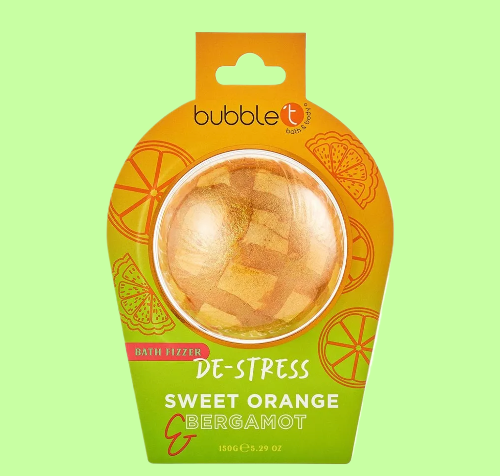 Bombe de bain déstressante à l'orange douce et à la bergamote - (150g)