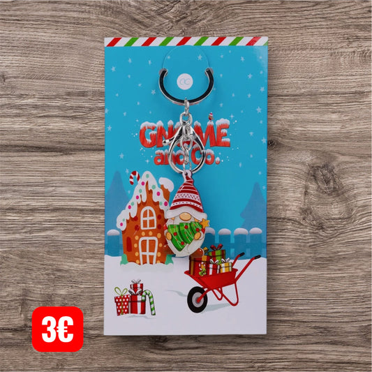 Porte-clé gnome Noël